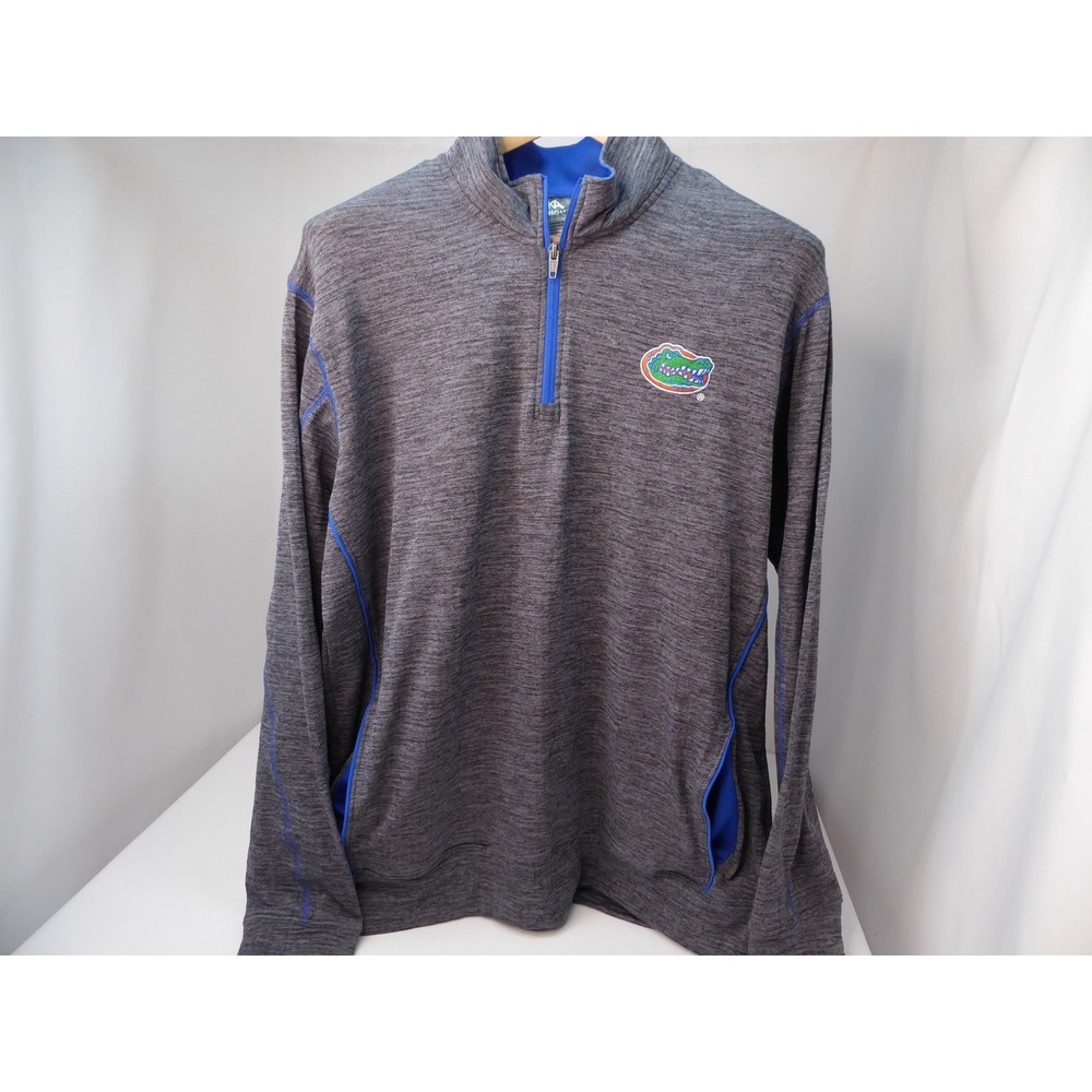 Knights Apparel Florida Gators Men's Large 1/4 Zip Pullover Gray Blue RN 104648